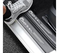 EULVGG 4PCS Car Door Sill Protector Carbon Fiber Strips for Cupra Born (2021-), Car Door Sill Guards Plate Car Kick Scuff Plate Accessories Threshold Step Sticker Decor (Born)