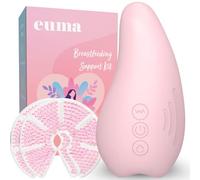 euma love Breast Massager - Vibrating Lactation Massager with Heat & Breast Therapy Pads: Improve Milk Flow, Clogged Duct Relief, Mastitis, Engorgement