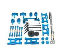 eumenghe For WL-toys 124016 124017-18 124019 144001144010 RC Car Parts Metal Upgrade Kit Drive Shaft Pull Rod Swing Arm Steering Cup Gear(Blau)