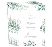 Eummel 14 Magical Menu Cards in Boho Design, DIN A5 Format, Individually Adjustable Menus, Drink Cards for Wedding, Birthday, Anniversary, Table Decoration, Blank Menu