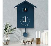 Eummy Minimalist Cuckoo Clock with Chiming Sound and Pendulum - Battery Powered Bird House Wall Clock for Home, Living Room, Kitchen, Office Decoration