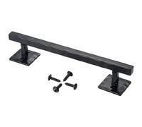 Eumtenr 12" Barn Door Handles for Sliding Door, Heavy Duty Large Rustic Design Barn Door Pull, for DIY Sliding Barn Door, Gate, Shed, Garage | Square Solid Metal Material, Matte Black