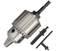 Eumtenr Heavy Duty 1/2-20UNF Drill Chuck for 1/2-20UNF Thread Spindle,with 1/4" Hex Shank, SDS Plus Shank Quick Conversion Adapt and Chuck Jaw Tightening Key (5/64"-1/2" Capacity)