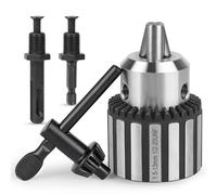 Eumtenr Heavy Duty 1/2-20UNF Drill Chuck for 1/2-20UNF Thread Spindle,with 1/4" Hex Shank, SDS Plus Shank Quick Conversion Adapt and K32 Chuck Jaw Tightening Key (1/16"-1/2" Capacity)