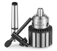 Eumtenr Heavy Duty MT2 Drill Chuck, 5/8" Capacity with #2 Morse Taper Arbor and K32 Chuck Jaw Tightening Key (B18 3-16 MM)