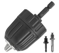 Eumtenr Keyless Drill Chuck with 1/4" Hex Shank, SDS Plus Shank Adaptor, Carbon Steel, Clamping Range 0.8-10mm, 3/8-24UNF Thread