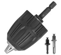 Eumtenr Multi Quick Replacement Keyless Chuck, Keyless Oneway Hand Drill Chuck 1/2-20UNF Mount 1~13mm Self-tighten for Multiple Purposes Quick Connect Drill Chuck Tool (Black)