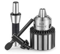 Eumtenr Super Heavy Duty R8 Drill Chuck, 5/8" Capacity with R8 Precision Shank and K32 Chuck Jaw Tightening Key (B18 3-16 MM)