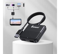 Eunavi Car TV Mate Car Streaming Device - HDMI to USB Converter for OEM CarPlay - Compatible with Fire TV Stick, SetTop Box, Switch, Computer, etc - Plug & Play