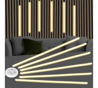 EUNEWR LED Strips for Acoustic Wall Panels, 6x90CM Acoustic Panels Embedded LED Light Strip, Under Cabinet Strip Lights Kit with Touch Sensor, Cuttable, Dimmable, Warm White