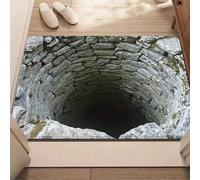 EUnicamaikoo 3D Optical Illusion Trap Mat Printed Underground Cavern Rug Suitable for Indoor and Outdoor Use