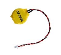 Eunicell - 1 x CR1632 CMOS 3V Lithium Button Coin Cell Battery with JST 2-Pin Connector - Replacement Battery For Desktop Computers Laptops and Motherboards