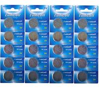 Eunicell 20 x CR2354 without recess groove, 3 V lithium button cell (4 blister card with 5 batteries), one-way