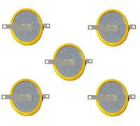 Eunicell 5 x F2-CMOS Battery BIOS BR / CR2032-1F2 with Solder Tag 3V for PC Disposable v
