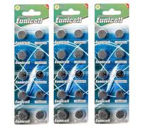 Eunicell Lot de 10 piles bouton alcalines AG10 Type G10 LR54 LR54SW LR1130 L1130E LR1130SW LL1131 L1131E SR1130W 389 390