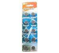 10 X Eunicell 1.5v Button Cell Alkaline Batteries in Separated Blister Packaging AG13 A76 L1154 SR44 G13 357 PX76A V13GA