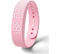 Eunmsi Alarm Clock Watch,Smart Alarm for Heavy Sleepers & Habit Breakers Vibrating Alarm Reminder Watch,Silent Vibration Wake Up Wristband,Snooze Free Smart Watches for Men and Women (Pink)