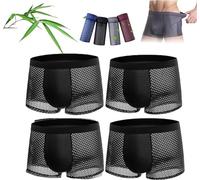 Eunmsi Bamboo Fiber Boxer Briefs,Bamboo Fibre Boxer Shorts,Box Hero Underwear,Nylon Breathable Men's Underwear,Bamboo Fibre Boxer Shorts - For All-Day Comfort