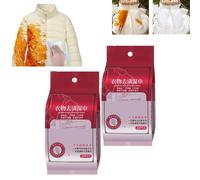 Eunmsi Clothing Stain Removal Wet Wipes, 20 Pack Stain Remover, Down Jacket Dry Cleaning Agent, Clothing Jacket Care Wet Cleaning (2 BOX)
