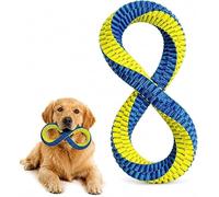 Eunmsi Dental Cleaning Tug Toy for Dogs,Tough Dogs Chew Toys (L) | Washable Figure-8 Braided Rope with Textured Double-Loop Design,Interactive Dog Chew Toys for Supervised Tugging and Fetch