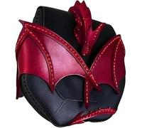 Eunmsi Dragon Embrace Shoulder Bag Natural Leather,Handmade Dragon Leather Bag,Novelty Unique Women's Large Crossbody Handbag (Red)