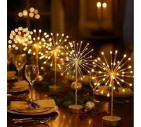 Eunmsi Nest and Flowers Table Lights,Upgrade New Firework Led Lights,Mini Table Firework Lights,Christmas Decorations Starburstlight,for Christmas Party Indoor Decor Gift (Warm Light *1)