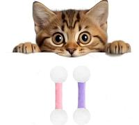 Eunmsi Q Tip Cat Toy, Qtip Cat Toy, Cat Kicker Toys for Indoor Cats,Interactive Kitty Kick Sticks,Designed for Indoor Cats Including ChewToys,CatToys with Catnip,Sturdy Teething ChewToy (Pink+Purple)