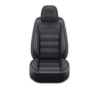 Eunncu Seat Covers, Universal Car Leather Protector, 5D Full Set, Waterproof, Breathable, Wear-resistant, Side Airbag Compatible, Black