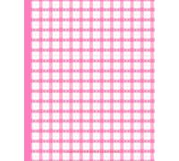 Eunoia - Pink Gingham Composition Notebook by Beausk: Aesthetic Pastel Checkered Journal, College Ruled Lined Paper, 120 Pages, 7.5 x 9.25, Cute Preppy School Supplies for Girls, Teens, and Women