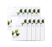 EUNYUL [Pack of 10] Daily Care Facial Sheet Mask Pack Broccoli x 10ea Korean Skincare Hydrating & Nourishing & Natural Ingredients for All Skin Types