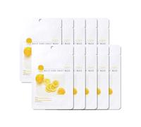 EUNYUL [Pack of 10] Daily Care Facial Sheet Mask Pack Vitamin x 10ea Korean Skincare Hydrating & Nourishing & Natural Ingredients for All Skin Types