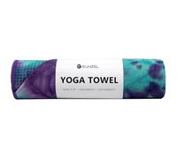 Eunzel Hot Yoga Towel - Microfiber Non Slip Yoga Mat Towel Sweat Absorbent Towel for Hot Yoga, Pilates and Fitness 72" x 24", Green & Purple/Purple