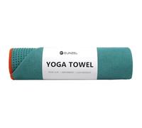 Eunzel Hot Yoga Towel - Microfiber Non Slip Yoga Mat Towel Sweat Absorbent Towel for Hot Yoga, Pilates and Fitness 72" x 24", Dark Cyan/Orange
