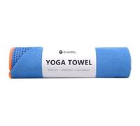 Eunzel Hot Yoga Towel - Microfiber Non Slip Yoga Mat Towel with Grip Dot Sweat Absorbent Towel for Hot Yoga, Pilates and Fitness 72" x 24", Blue/Orange