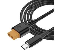 Euogeudel USB C PD Trigger Male Input to XT60 Female 100W 20V USB-C Power Delivery Cable(1.6ft)