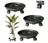 eupdd Plant Rolling Board: 3 Pieces 30 cm Plant Roller, Plant Roller Outdoor Weatherproof with Lockable Wheels for Indoor and Outdoor Use