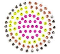 Eupheng Fly Tying Beads 100 PC Tungsten Fly Tying Beads Head for Nymph Fishing Materials 12 Colors / 5 Sizes
