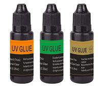 Eupheng Fly Tying UV Glue Three Formula Each 0.35oz Thick,Thin and Super Flew Fly Tying Head Cement Fly Tying for Building Flies Fly Tying Materials Kit