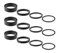 EupHHonycs 12 PCS Bike Headset Spacers, Bicycle Headset Spacer, 4 Sizes Aluminum Alloy Bikes Handlebar Stem Spacers Fit 1-1/8 Inch Stem Mountain Bike Road Bikes Handlebar (10mm 5mm 3mm 2mm)