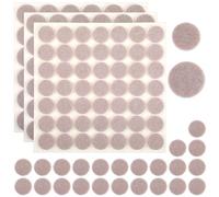 EupHHonycs 144 Pcs Felt Furniture Pads, 3/4 & 1 Inch Self-Adhesive Felt Bumpers for Furniture, Kitchen Cabinet Doors, Floor, Drawers, Cupboards, Round Beige