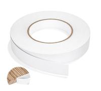 EupHHonycs 18 mm x 10 m Worktop Edging Strip Self-Adhesive, White Self-Adhesive Furniture Edging Strip Without Ironing for Desk Wardrobe Cabinet Door Wooden Panels, Furniture Edge Restoration