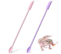 EupHHonycs 2Pcs Reptile Spoon Long Handle Fruit Mixing Stirring Food Feeding Spoon Feeding Tool Fit Crested Gecko Gargoyle Bearded Dragon