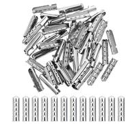 EupHHonycs 50Pcs Aglets for Shoelaces Shoe Lace Ends Tips Repair Paracord Hoodies Sneakers Metal Tip Shoe String Head Tips Head Replacements for Sneaker Shoelaces Hoodies