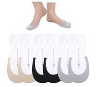 EupHHonycs 6 Pairs No Show Socks, Women's Toe Sock for Mules, No Show Liner Half Socks, Half Sock for Women, Suitable for US Size 6-9