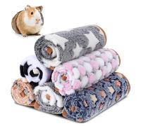 EupHHonycs 6 Pcs Fleece Guinea Pig Bedding Blankets Washable Rat Cage Liners Reusable Small Animal Pet Pee Pad 16 x 24 Inch Sleep Mat Pad Cover for Hamster Ferret Rabbit Chinchilla Hedgehog