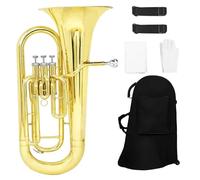 Euphonium Baritone Triple Keys Bb Professional Brass With Bag Gloves Cloths Straps Beginner Easy To Play