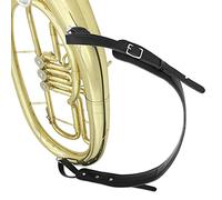 Euphonium Carry Strap, Adjustable Length PU Leather Single Shoulder Arm Strap for Tuba Musical Instrument Accessory