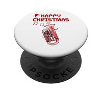 Euphonium Christmas Brass Musician Music Teacher PopSockets Adhesive PopGrip
