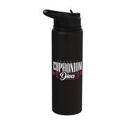 Euphonium Diva Player Music Instrument Apparel Stainless Steel Insulated Water Bottle
