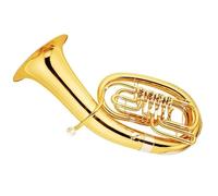 Euphonium Instrument Bb Tone Brass Gold Lacquer Body 4 Rotary Piston Euphonium With Mouthpiece And Accessories